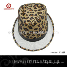 Fedora Hut Muster Leopard Druck Hut für Großhandel
